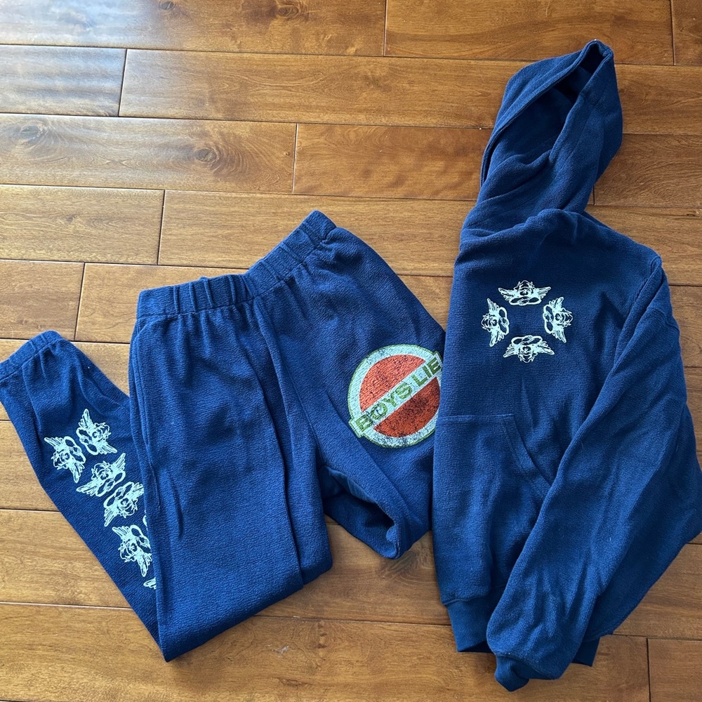 Boys Lie Navy Sweatpants & Hoodie
